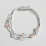 Metal Daisy Flowers Charm Bracelet for Women