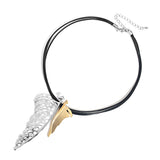 Butterfly Wings Pendant Necklace Layered Women Statement Jewelry
