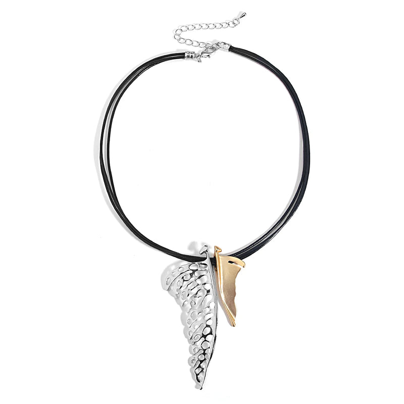 Butterfly Wings Pendant Necklace Layered Women Statement Jewelry