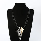 Butterfly Wings Pendant Necklace Layered Women Statement Jewelry