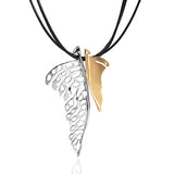 Butterfly Wings Pendant Necklace Layered Women Statement Jewelry