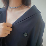 PU Leather Choker Necklace Link Chain Collar Necklaces Women Jewelry