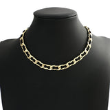 PU Leather Choker Necklace Link Chain Collar Necklaces Women Jewelry