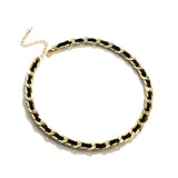 PU Leather Choker Necklace Link Chain Collar Necklaces Women Jewelry