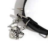 Halloween Skull Heart Choker Punk Collar