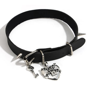 Halloween Skull Heart Choker Punk Collar