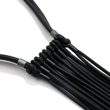 Long Tassel Statement Necklace for Women Rubber Bib Necklaces