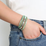 Lucky Turtle Starfish Bracelet Boho Leather Wrap Shell Wristband Jewelry