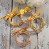 Luminescent Bowknot Silicone Buddhist Bracelet 5Pcs