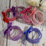 Luminescent Bowknot Silicone Buddhist Bracelet 5Pcs