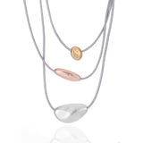 Metal Beads Leather Necklace Women Multistrand Short Choker Necklaces