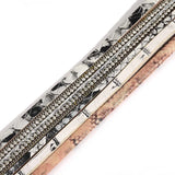 Pink Snake Skin Leather Charm Bracelet for Women