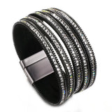 Multi-type Stars Leaf Flower Charm Leather Bracelet for Women