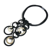 Punk Style Big Circle Pendant Necklace Rubber Jewelry for Women