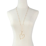 Irregular Triple Hearts Pendant Necklace Collar Adjustable Link Chain