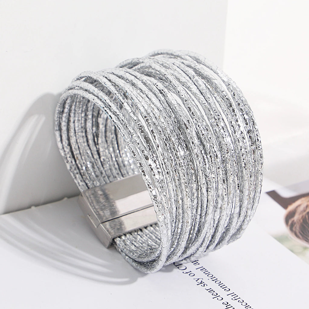 Boho Multilayer Leather Wrap Bracelet for Women