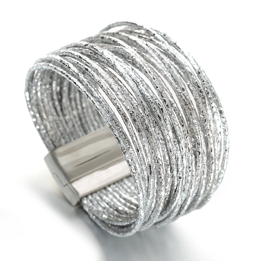 Boho Multilayer Leather Wrap Bracelet for Women