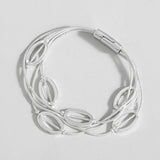 Geometric Oval Charm Layered Bracelet for Women
