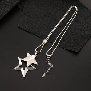 Stars Statement Necklace Pendants Geometric Chain Collar Jewelry