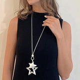 Stars Statement Necklace Pendants Geometric Chain Collar Jewelry