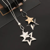 Stars Statement Necklace Pendants Geometric Chain Collar Jewelry