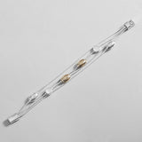 Geometric Beads Charm Bracelet Silver Snake Chain Bangle Magnetic Jewelry