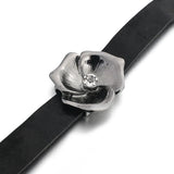Vintage Leather Wrap Bracelets for Women Crystal Charm Wide