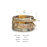 Vintage Flower Leather Bracelet Women Rope Charm Wrap Bohemian Jewelry