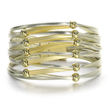 Vintage Metal Bar Leather Bracelet for Women