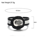 Vintage Resin Stone Beads & Big Metal Charm Bracelets for Women