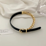 Women Punk PU Leather Choker Chain Collar Necklace Hip Hop Girls Party Jewelry