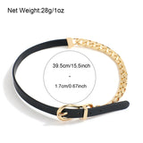 Women Punk PU Leather Choker Chain Collar Necklace Hip Hop Girls Party Jewelry