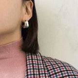 Amorita Boutique Mental Hoop Earrings for Women