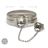 Sparkling Silver Bangles Set of 3