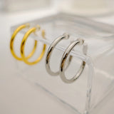 Minimalism Geo Small Hoop Earrings For Lady Gift Birthday Daughter