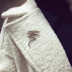 Abstract Line Brooches Set of 3