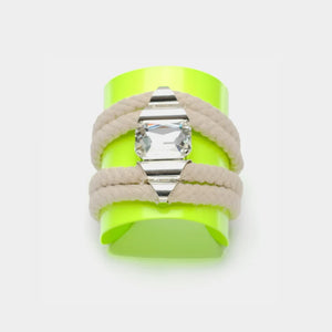 Fluorescein Yellow Hemp Rope Bangle