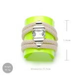 Fluorescein Yellow Hemp Rope Bangle