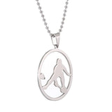 Amorui Bead Chain Badminton Necklace Stainless Steel Sports Fan Necklace