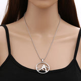 Amorui Bead Chain Badminton Necklace Stainless Steel Sports Fan Necklace