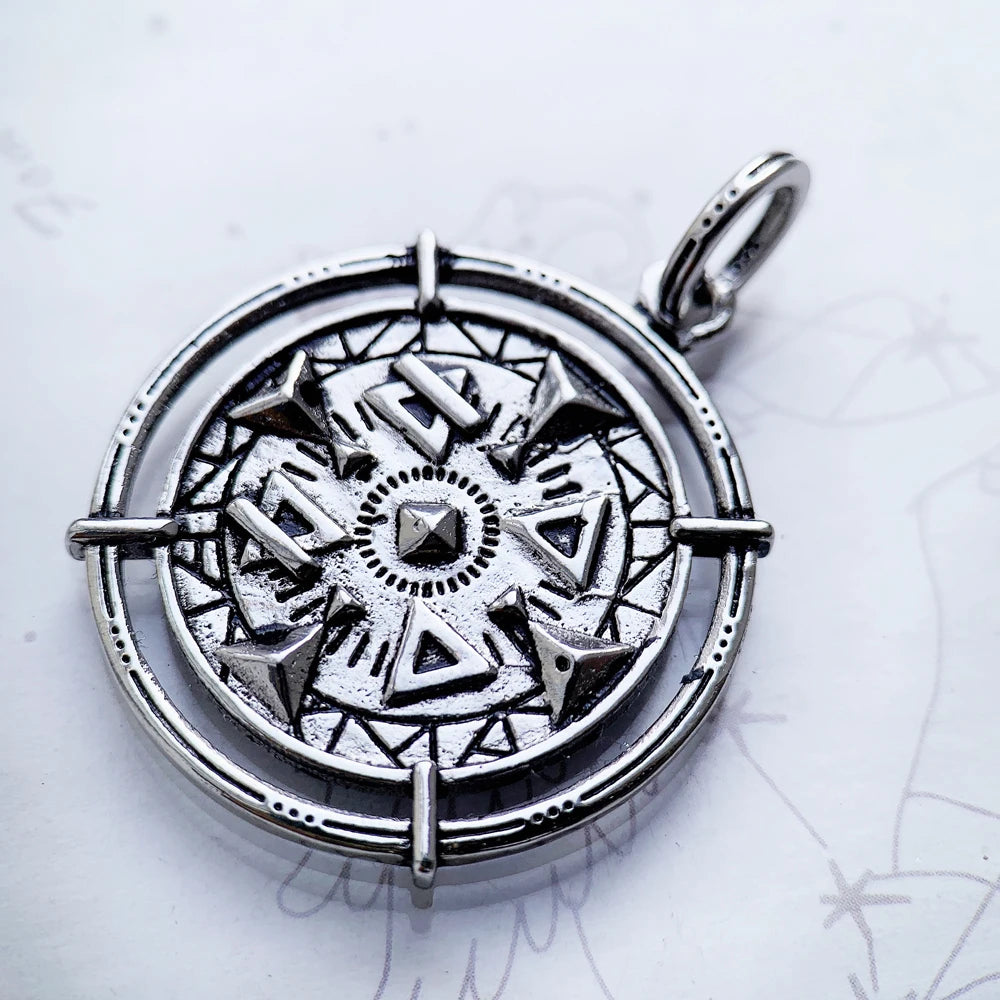 Amulet Elements Of Nature Pendant Vintage 925 Sterling Silver Jewelry