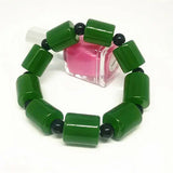 Men's Green Jade Beads Bracelet Amulet Jewelry