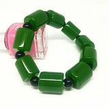 Men's Green Jade Beads Bracelet Amulet Jewelry