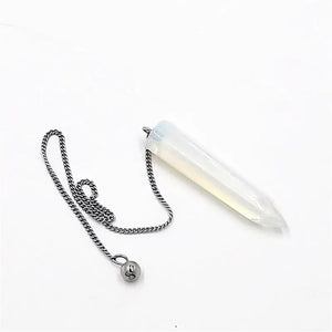 Amulet Stone Pendulum for Dowsing Reiki Chakra Healing Charms Necklace