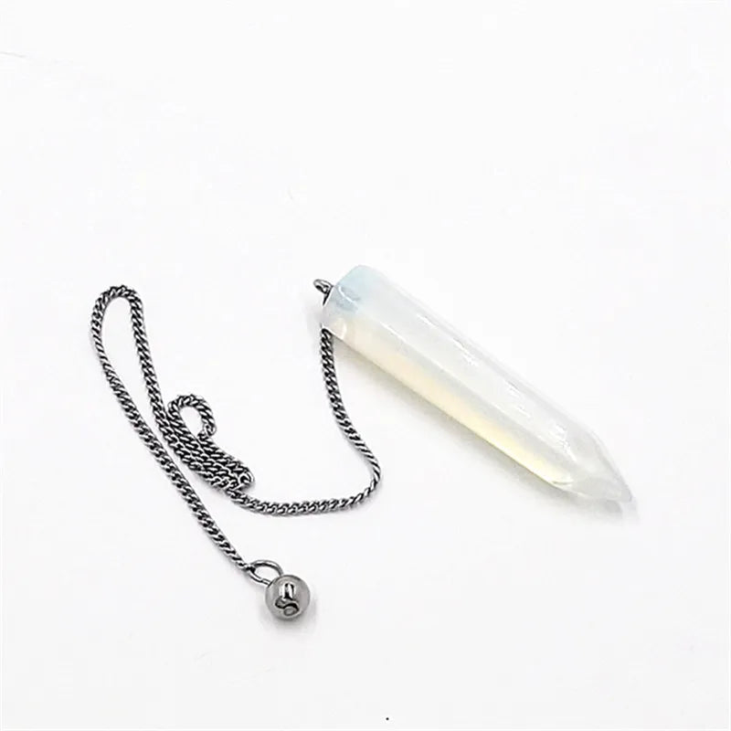 Amulet Stone Pendulum for Dowsing Reiki Chakra Healing Charms Necklace
