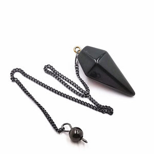 Amulet Stone Pendulum for Dowsing Reiki Chakra Healing Charms Necklace