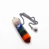Amulet Stone Pendulum for Dowsing Reiki Chakra Healing Charms Necklace