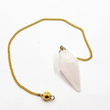Amulet Stone Pendulum for Dowsing Reiki Chakra Healing Charms Necklace