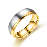Amvie He and Her Couple Rings with Zircon Inlay