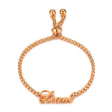 Personalized Name Bracelet in 925 Sterling Silver & Stainless Steel